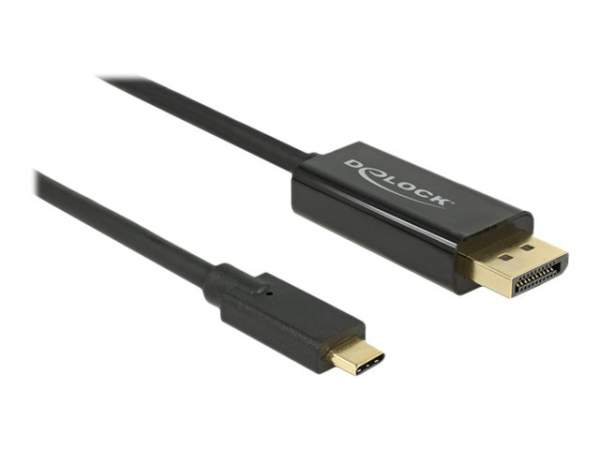 DELOCK - 85255 - Kabel USB Type-C Displayport Stecker 4K 1m schwarz