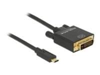 DELOCK - 85322 - Kabel USB Type-C auf DVI 24+1 4K 30Hz 3m schwarz