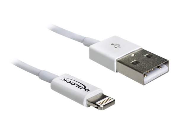 DELOCK - 83560 - Lightning auf USB Kabel wei? 1m