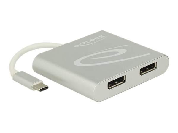 DELOCK - 87714 - USB-C Splitter (DP Alt Mode) > 2 x Displayport Buchse