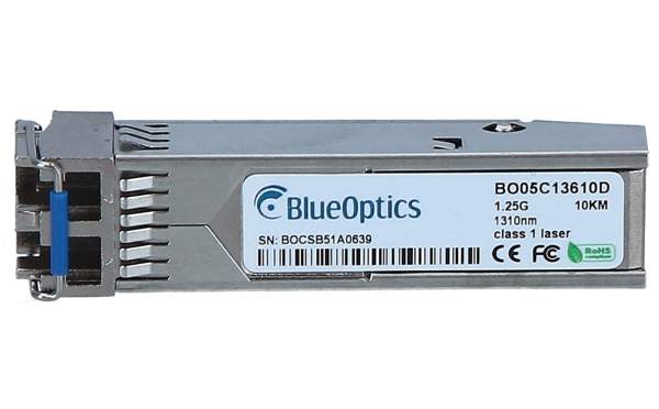 BlueOptics - FG-TRAN-LX-C - SFP (mini-GBIC) transceiver module - 1GbE - 1000Base-LX - LC single-mode - up to 10 km - 1310 nm - Fortinet compatible