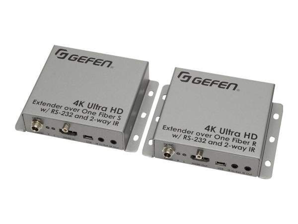 GEFEN - EXT-HDRS2IR-4K2K-1FO - 4K Ultra HD Extender over One Fiber w/ RS-232