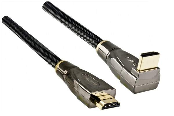 DINIC - DU-HDMI-2L - Premium Kabel Dubai HDMI auf HDMI gewinkelt 2m Blister