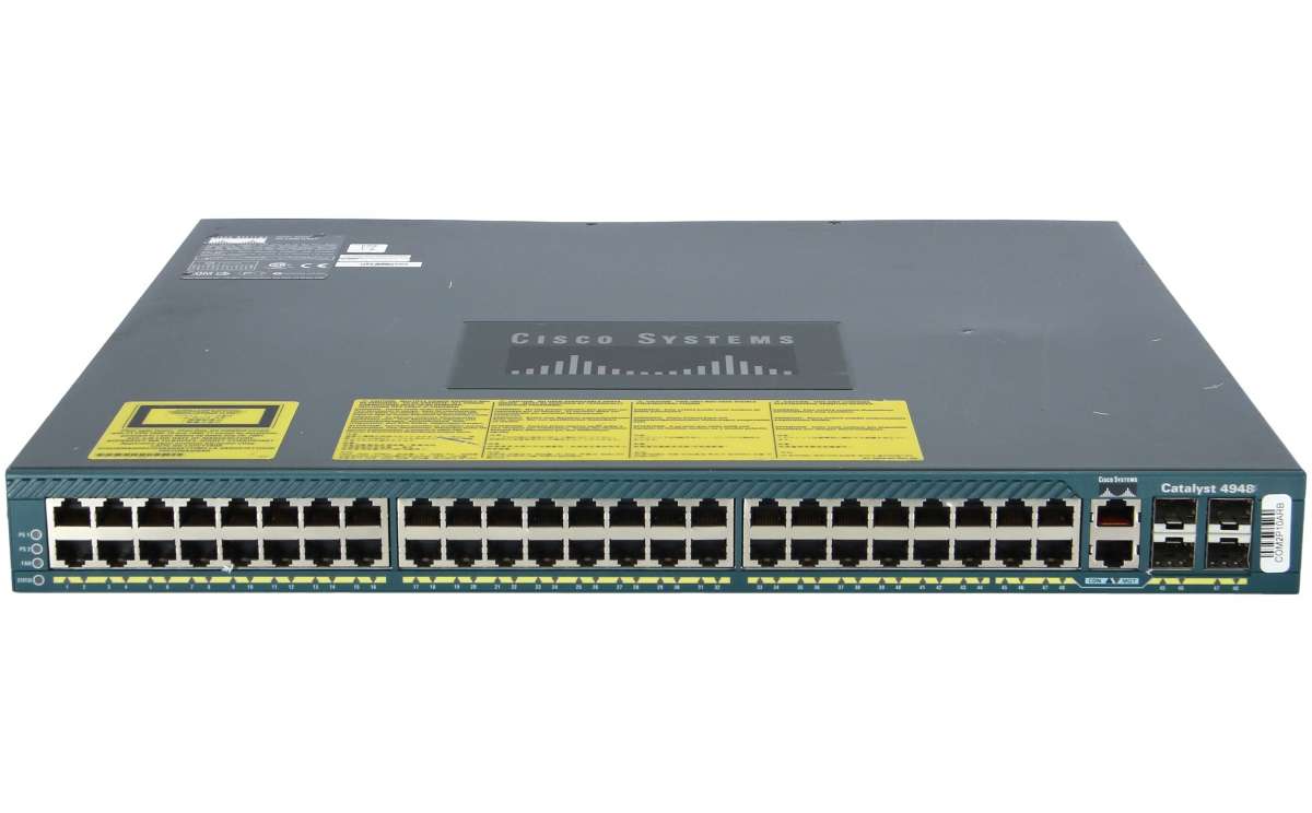 Cisco - WS-C4948-S - Catalyst 4948, IPB s/w, 48-Port 10/100/1000+4 SFP, 1  AC p/s