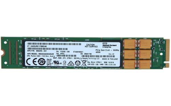 HPE - 875583-B21 - Mixed Use - 400 GB SSD - intern - M.2 22110 - PCI Express 3.0 x4 (NVMe)