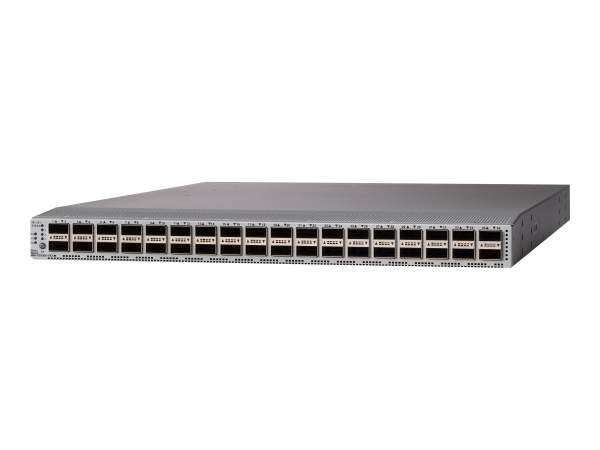 Cisco - N9K-C9336C-FX2-E - Nexus 9336C-FX2 - Switch - L3 - Managed - 36 x 100 Gigabit QSFP28 / 40 Gigabit QSFP28 - front and side to back - rack-mountable