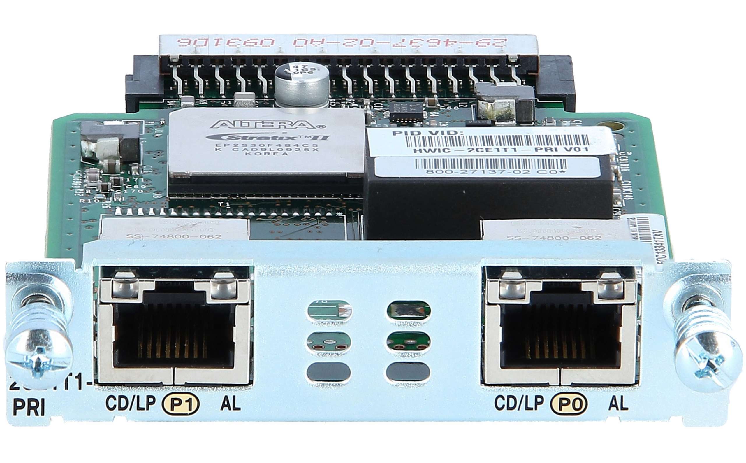 Cisco - HWIC-2CE1T1-PRI= - 2 port channelized T1/E1, and PRI HWIC