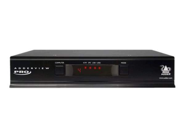 ADDER - AV4PRO-DP-EURO - AdderView Pro 4 port - USB 2.0/DP/Audio KVM Switch