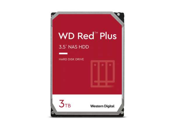 WD - WD30EFPX - Red Plus WD30EFPX - Hard drive - 3 TB - internal - 3.5" - SATA - buffer: 256 MB