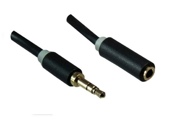 DINIC - MO-KKV-2S - Kabel 3,5mm Klinke St./Bu. Verl?ngerung 2m schwarz