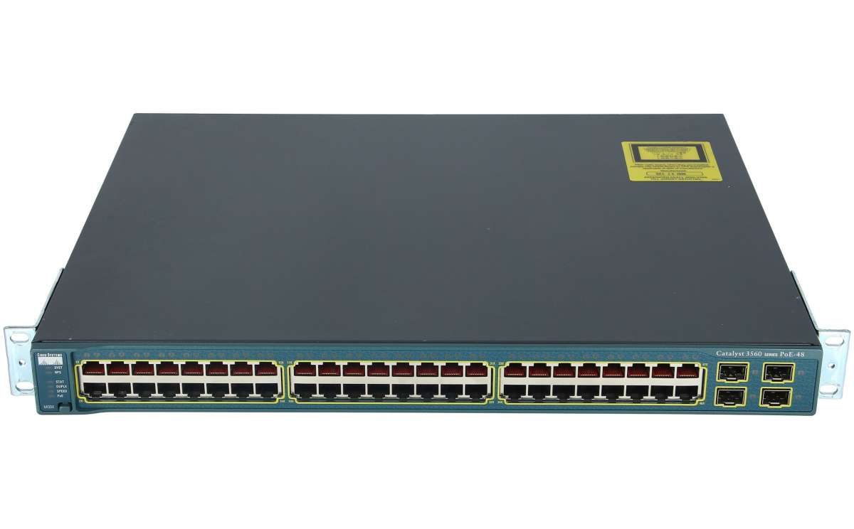 Cisco - WS-C3560-48PS-S - Catalyst 3560 48 10/100 PoE + 4 SFP Standard ...