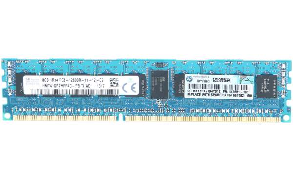 HPE - 687462-001 - DDR3 DIMM - 8 GB DDR3 240-Pin 1.600 MHz - ECC