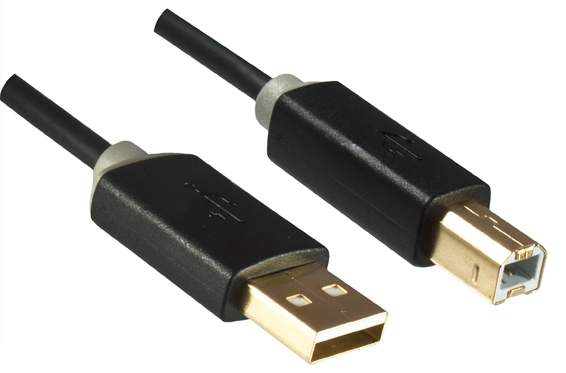 DINIC - MO-USB-2S - USB 2.0-Kabel A-Stecker/B-Stecker 2m schwarz Blister