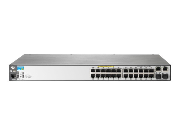 HPE - J9625A#ABB - Aruba 2620-24-PoE+ - Switch - WLAN 100 Mbps - 24-Port 1 HE - Kabellos Rack-Mo