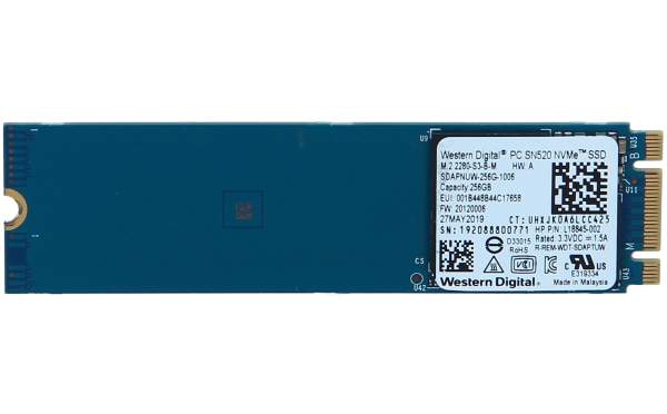 WD - SDAPNUW-256G-1022 - 256 GB - CL SN520 NVMe SSD - m.2 2280