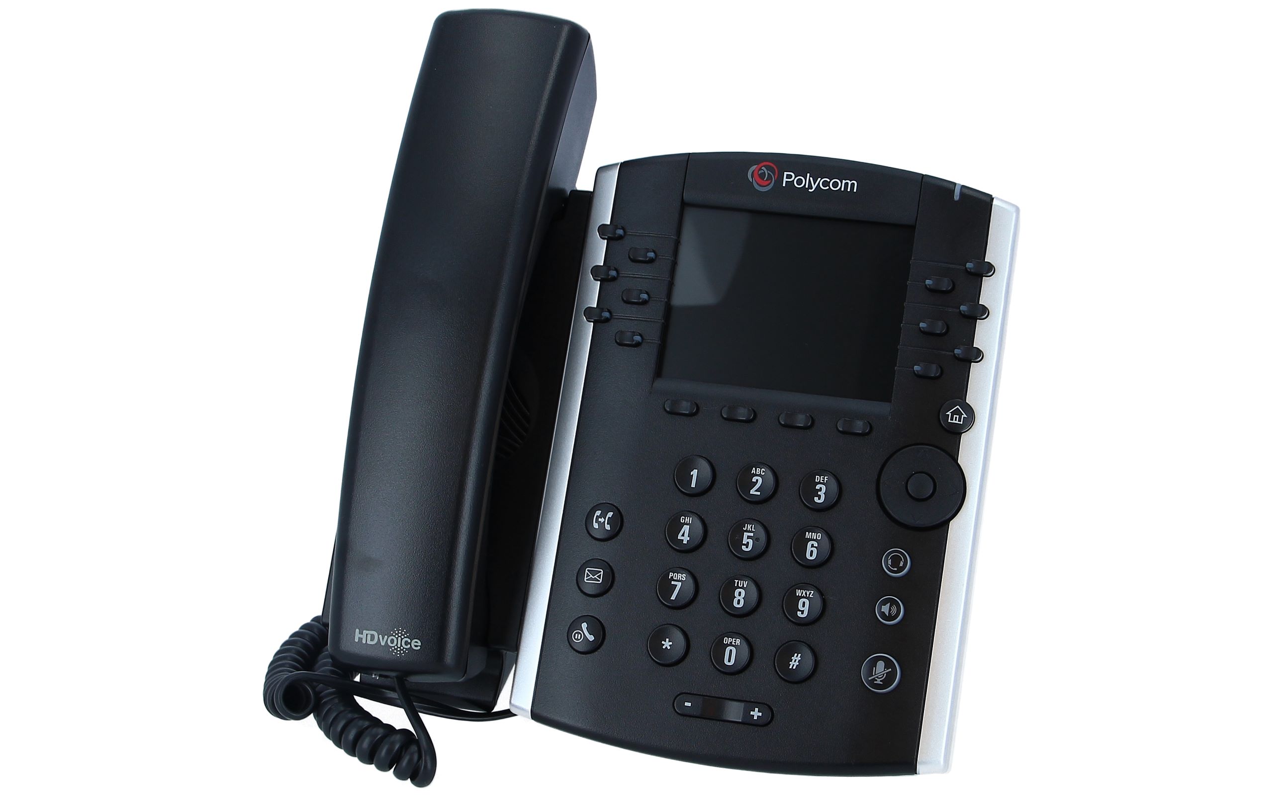 POLYCOM 2200-48450-025 VVX 411 12-line Desktop Phone Gigabit Ethernet  with HD Voice. Compatible Partner platforms: 20. POE. Ships without power  supply. new and refurbished buy online low prices