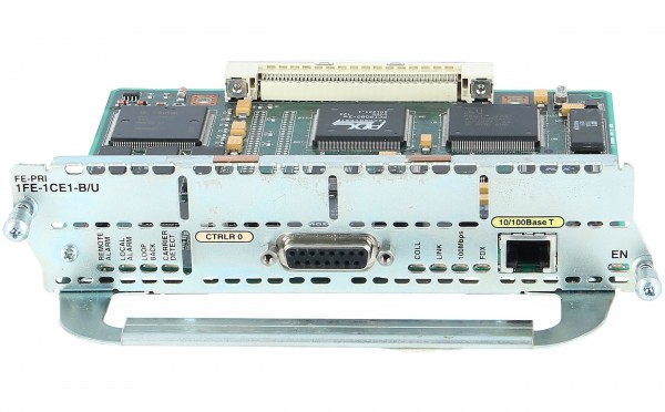 Cisco - NM-1FE1CE1B= - 1 Port F Ethernet 1 Port Channelized E1/ISDN-PRI Balanced NM