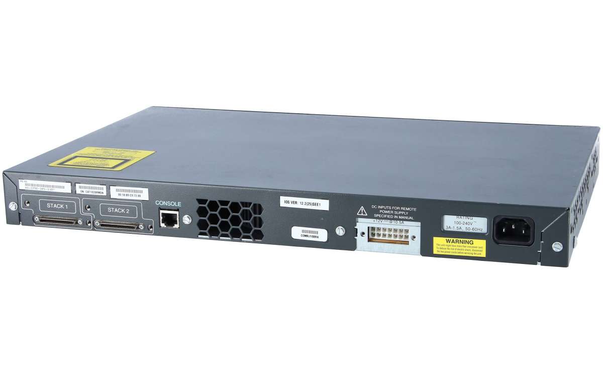 Cisco - WS-C3750-24FS-S - Catalyst 3750 24 100BaseFX + 2 SFP Standard ...