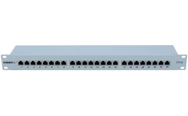 PC Hardware - S216311 - Patch Panel - 24xTP - CAT6A - 500Mhz - 19" - Lichtgrau - Reach - RoHS II