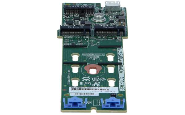 Lenovo - 4Y37A09739 - ThinkSystem M.2 SATA 2-Bay RAID Enablement Kit - supports 2x SATA drives with integrated Marvell RAID