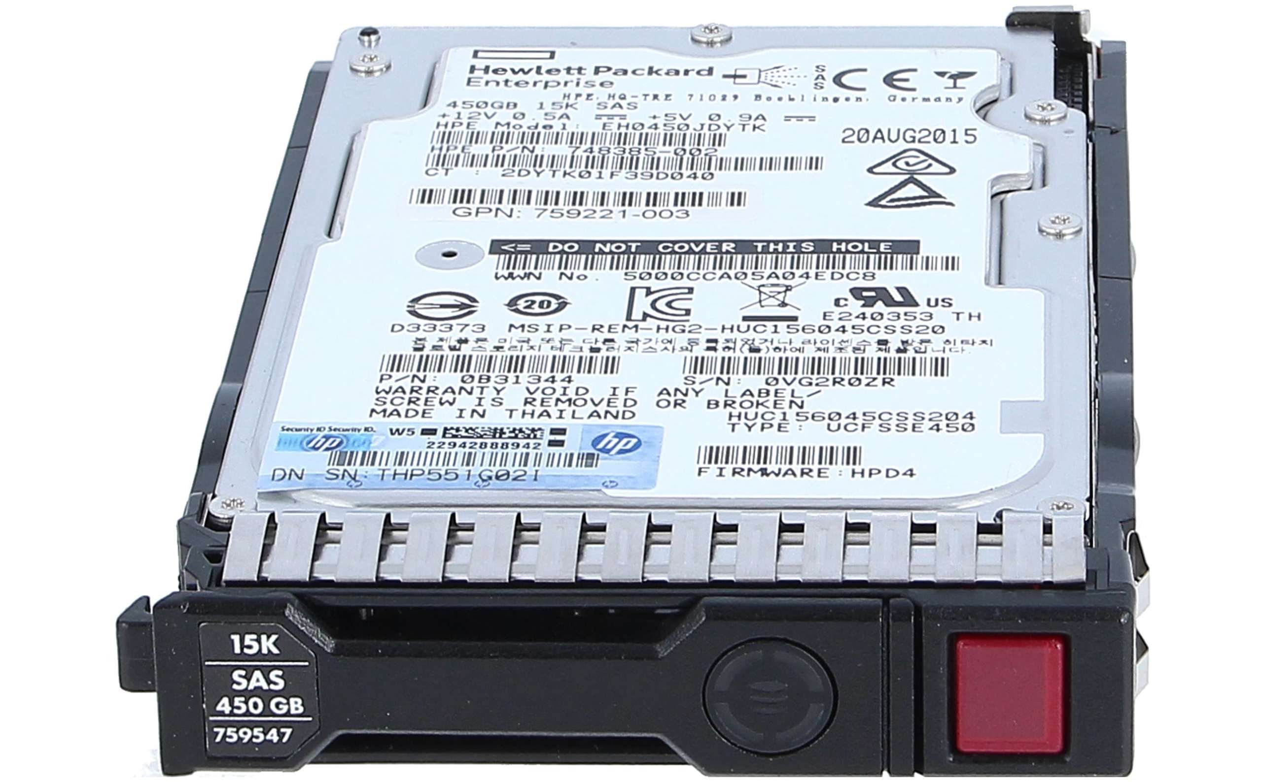 759210-B21 - HP 450GB 12G SAS 15K 2.5in SC ENT HDD new and