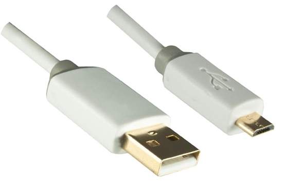 DINIC - MO-USBMIC-05W - USB 2.0 auf Micro-USB Kabel 0,5m wei? Blister