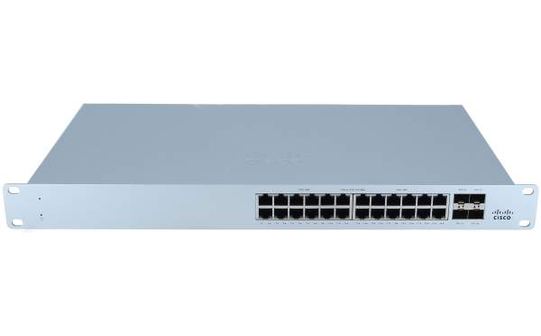 Cisco - MS130-24P-HW - Meraki MS130-24P - Switch - Managed - 24 x 10/100/1000Base-T + 4 x Gigabit SFP - rack-mountable - PoE+ (370 W)