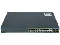 Cisco -  WS-C2960+24LC-L -  Catalyst 2960 Plus 24 10/100 (8 PoE) + 2 T/SFP LAN Base