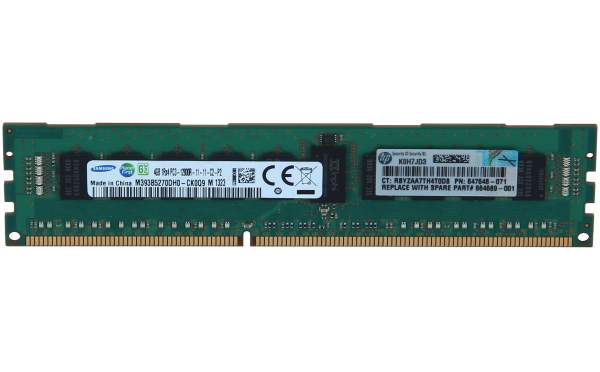 HP - 647895-B21 - HP 4GB 1Rx4 PC3-12800R-11 Kit