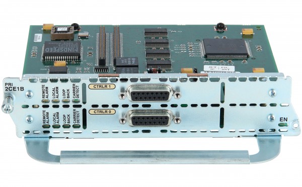 Cisco - NM-2CE1B= - 2-Port Channelized E1/ISDN-PRI Balanced Network Module