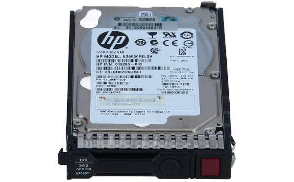 HPE - EG0600FBLSH - HP 600GB 10K 2.5'' SFF SAS - Festplatte - Serial Attached SCSI (SAS)