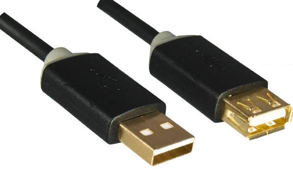 DINIC - MO-USB-V2S - USB 2.0-Verl?ngerung 2m schwarz Blister