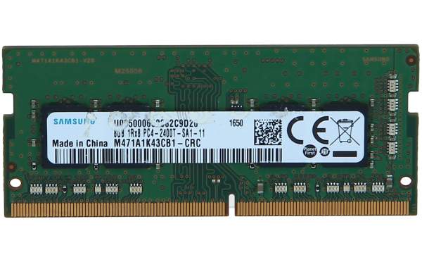 Samsung - M471A1K43CB1-CRC - DDR4 - module - 8 GB - SO-DIMM 260-pin - 2400 MHz / PC4-19200 - CL17 - 1.2 V - unbuffered - non-ECC