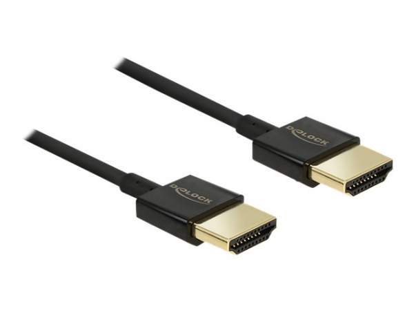 DELOCK - 84775 - Kabel HDMI auf HDMI Slim aktiv 4,5m schwarz