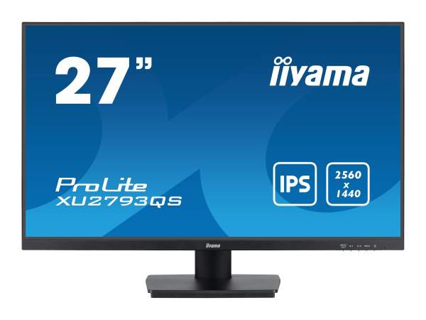 Iiyama - XU2793QS-B6 - ProLite - LED monitor - 27" - 2560 x 1440 WQHD 100 Hz - IPS - 250 cd/m² - 1300:1 - 1 ms - HDMI - DisplayPort - speakers