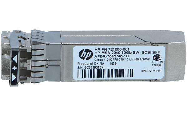 HPE - 721748-001 - HEWLETT-PACKARD HEWLETT PACKARD GBICs MSA2040 10Gb Short Wa Transceiver - Tra