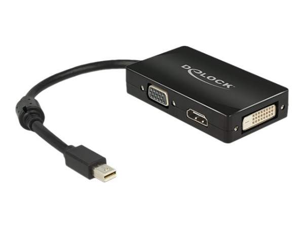 DELOCK - 62631 - Adapter Mini-DisplayPort auf VGA, HDMI, DVI schwarz