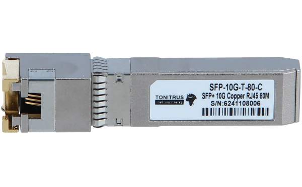 Tonitrus - SFP-10G-T-80-C - Transceiver SFP+ - 100/1000/10000Base-T - RJ45 - 80m - Cisco kompatibel