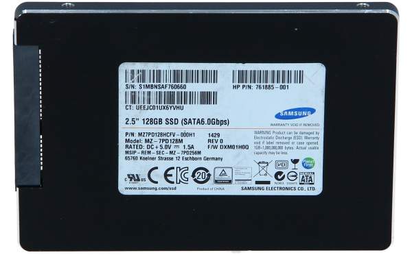 Samsung - MZ7PD128HCFV-000H1 - 128 GB Solid State Disk (SSD) Drive - SATA (6 Gbps), 2.5-inch