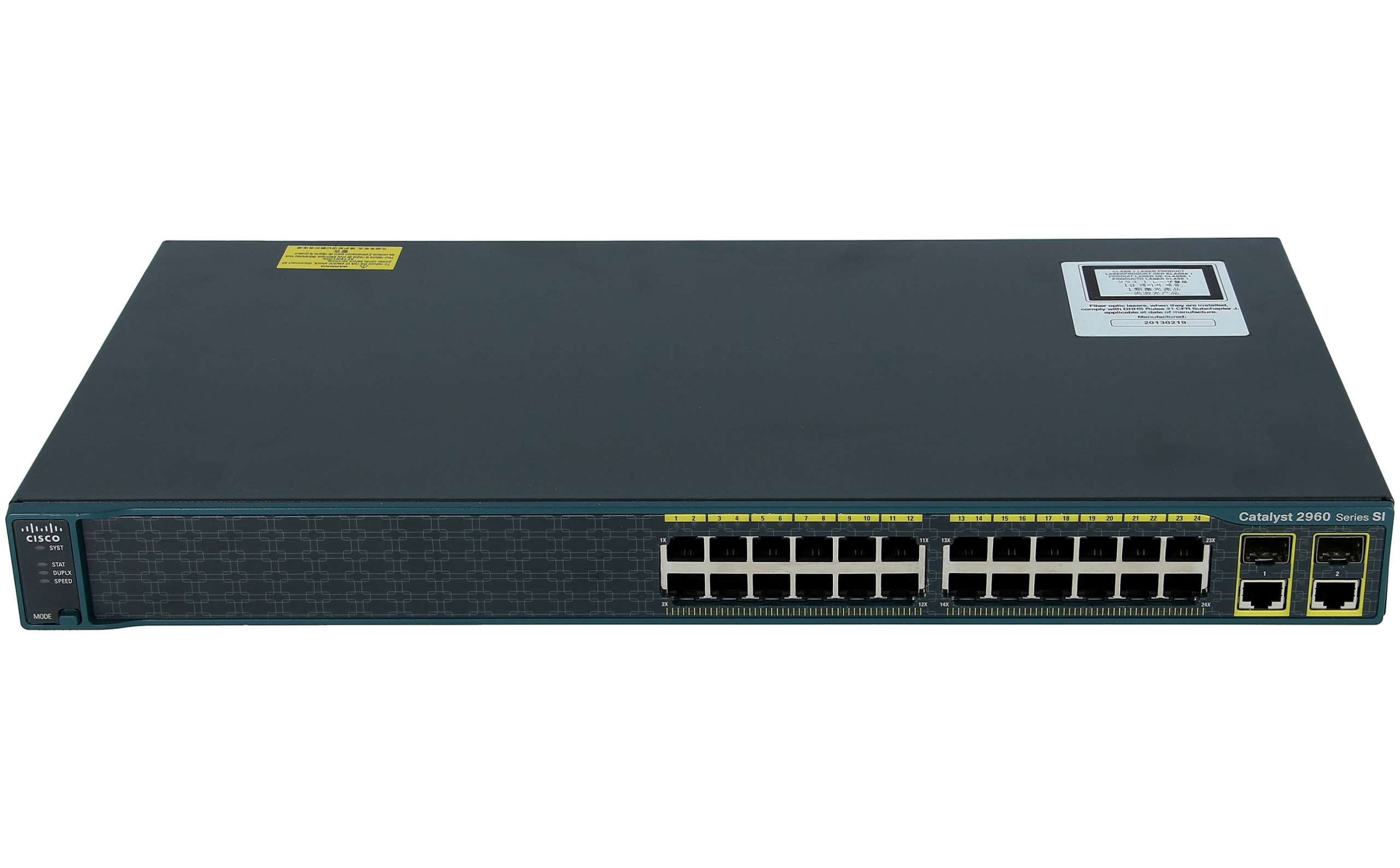 Cisco - WS-C2960-24TC-S - Catalyst 2960 24 10/100 + 2 T/SFP LAN Lite Image