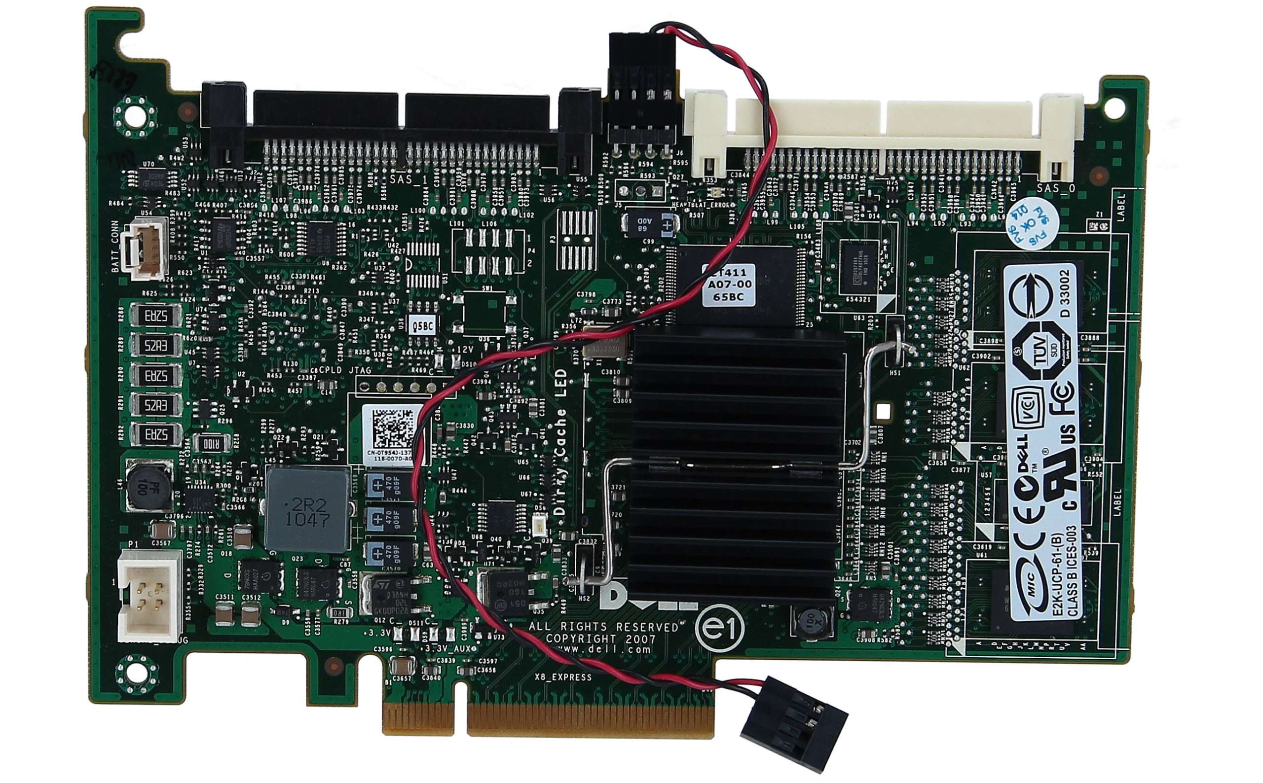 T954J - Dell PowerEdge PERC 6/i SAS RAID Controller Card PCI-E