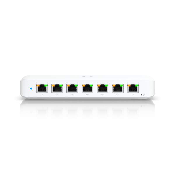 UbiQuiti - USW-ULTRA-60W - UniFi Switch Ultra 60W - Switch - Managed - 7 x 10/100/1000 (PoE+) + 1 x 10/100/1000 (PoE++) - desktop - wall-mountable - PoE++ (52 W) - AC