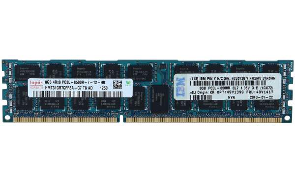 Lenovo - 49Y1399 - 8GB PC3L-8500 - 8 GB - 1 x 8 GB - DDR3 - 1066 MHz - 240-pin DIMM
