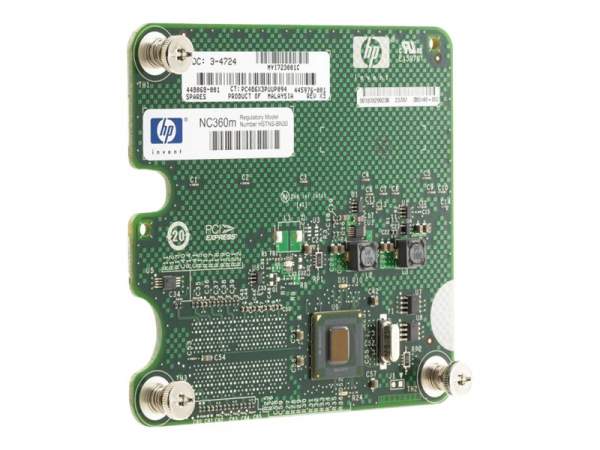 HPE - 445978-B21 - NC360m - Interno - Cablato - PCI Express - Ethernet - 2000 Mbit/s - Nero - Verde - Argento - Bianco