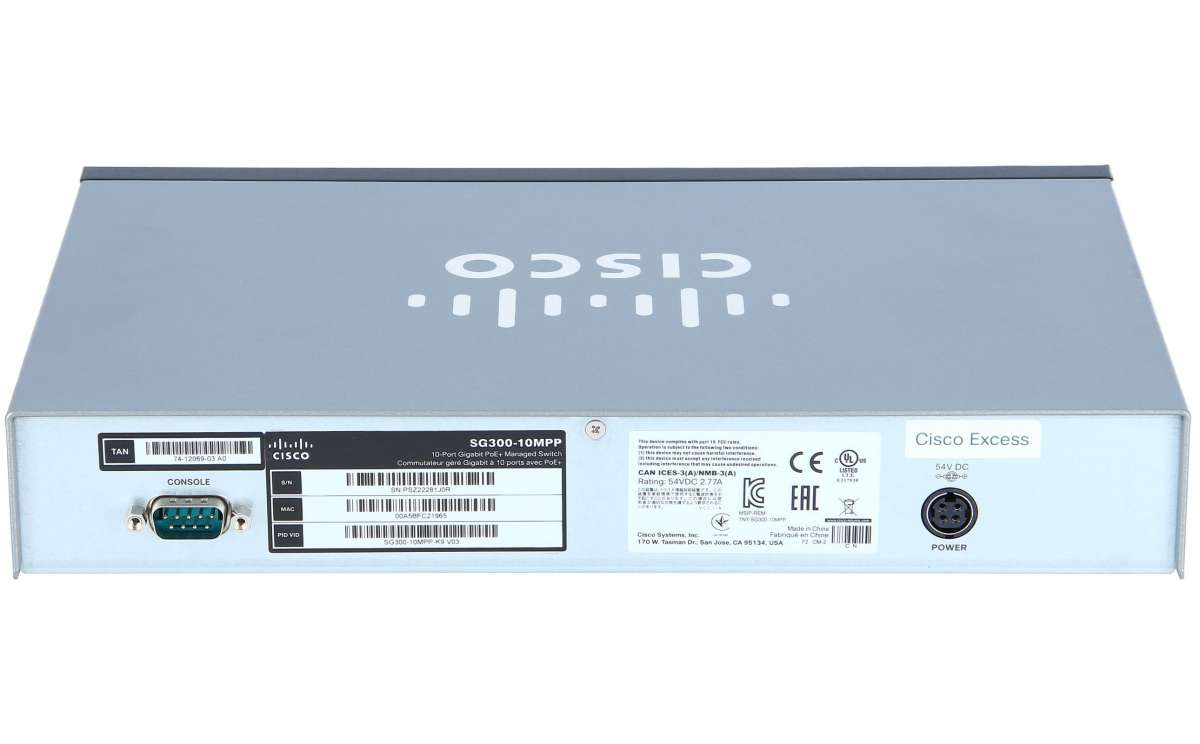 SG300-10MPP-K9-EU - SG300-10MPP 10-port Gigabit Max PoE+ Managed Switch new  and refurbished buy online low prices - Cisco