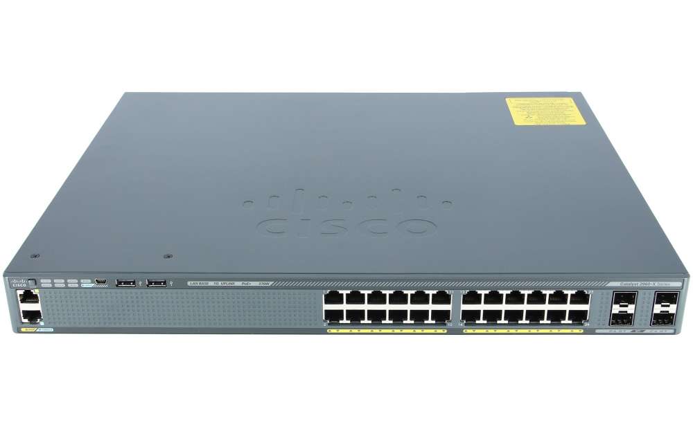 Cisco - WS-C2960X-24PS-L - Catalyst 2960-X 24 GigE PoE 370W, 4 x