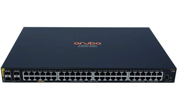 HP - R8N85A - Aruba 6000 48G Class4 PoE 4SFP 370W Switch - Managed - 48 x 10/100/1000 (PoE+) + 4 x Gigabit SFP - side to side airflow - rack-mountable - PoE (370 W)