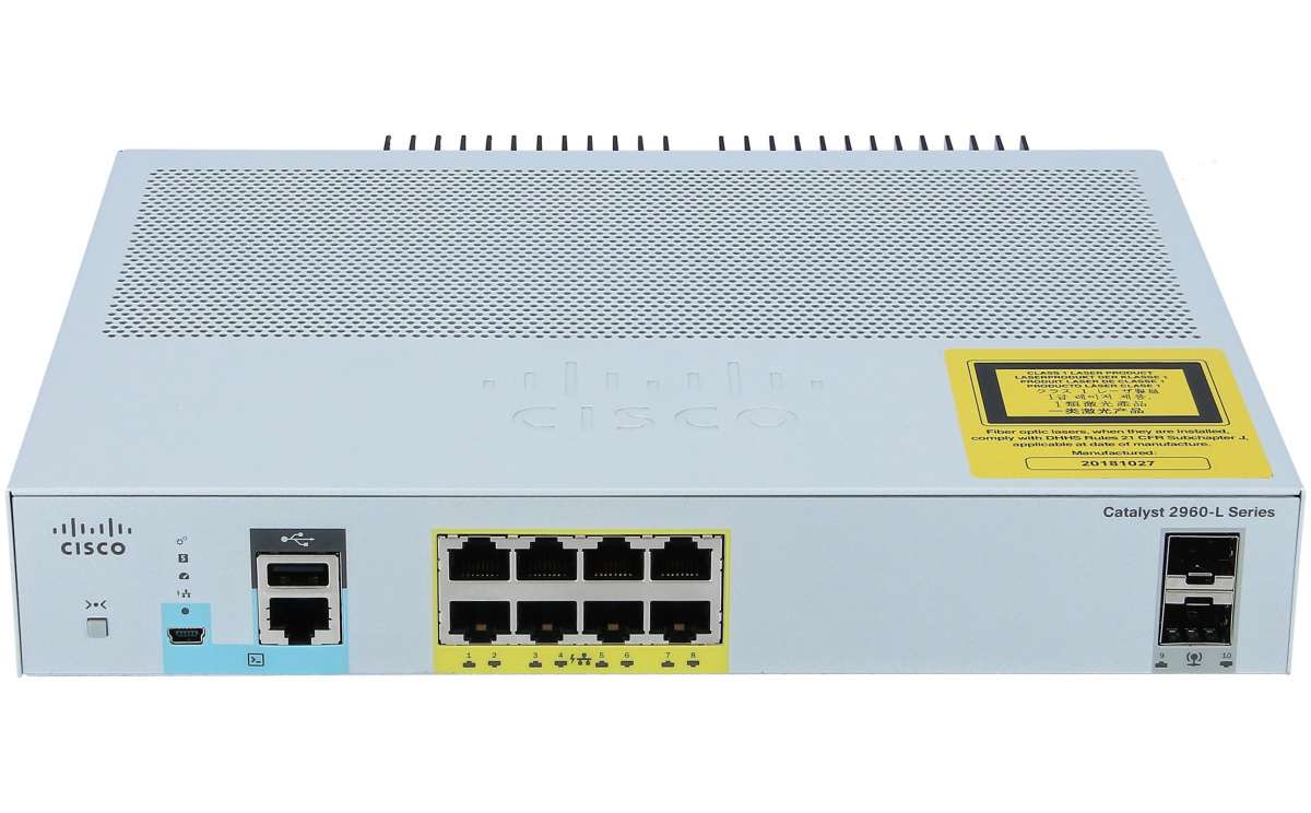 Cisco - WS-C2960L-8PS-LL - Cisco Catalyst 2960L-8PS-LL - Switch - verwaltet  - 8 x 10/100/1000 +