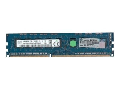 HPE - 715270-001 - HP 4GB (1x4GB) Dual Rank x8 PC3-14900E (DDR3-1866) Unbuffered CAS-13 Memory K