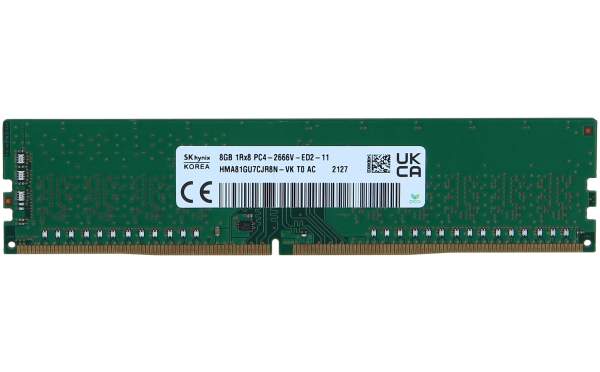 Hynix - HMA81GU7CJR8N-VK - 8GB 1Rx8 PC4-21300V-E DDR4-2666MH UDIMM - DDR4